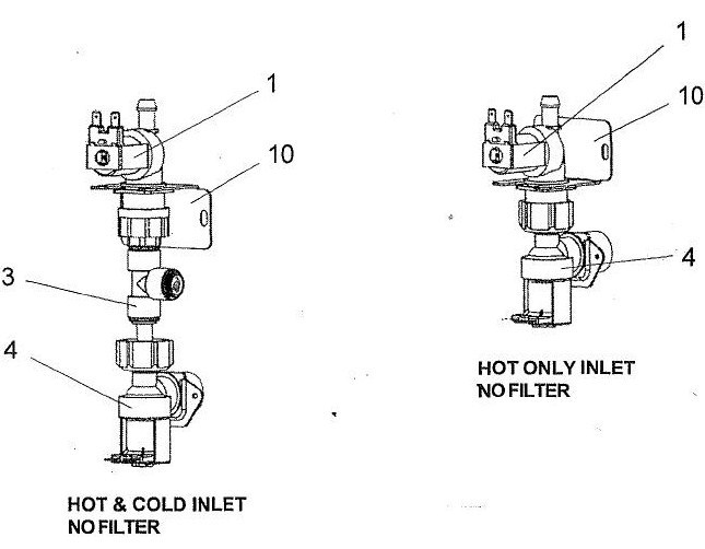 WATER INLET HOT & COLD